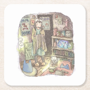 Sayago Square Paper Coaster