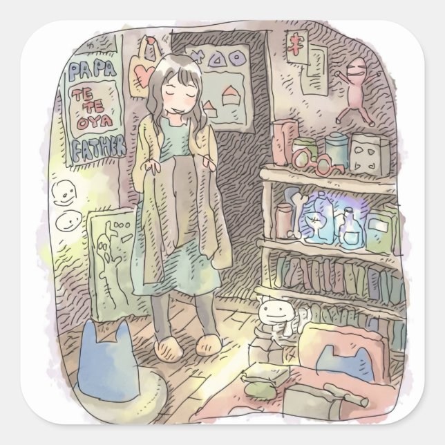 Sayagoji Square Sticker (Front)