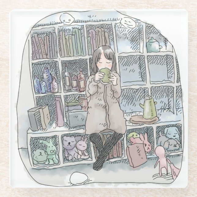 Sayagoya Glass Coaster (Front)
