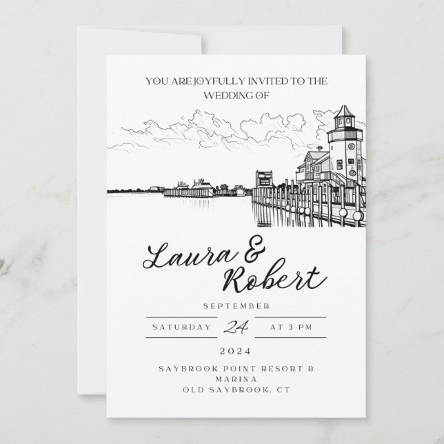 Saybrook Point Resort and Marina Venue Invitation  (Front)