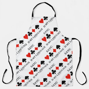 SAYC Is My Language Four Card Suits Apron