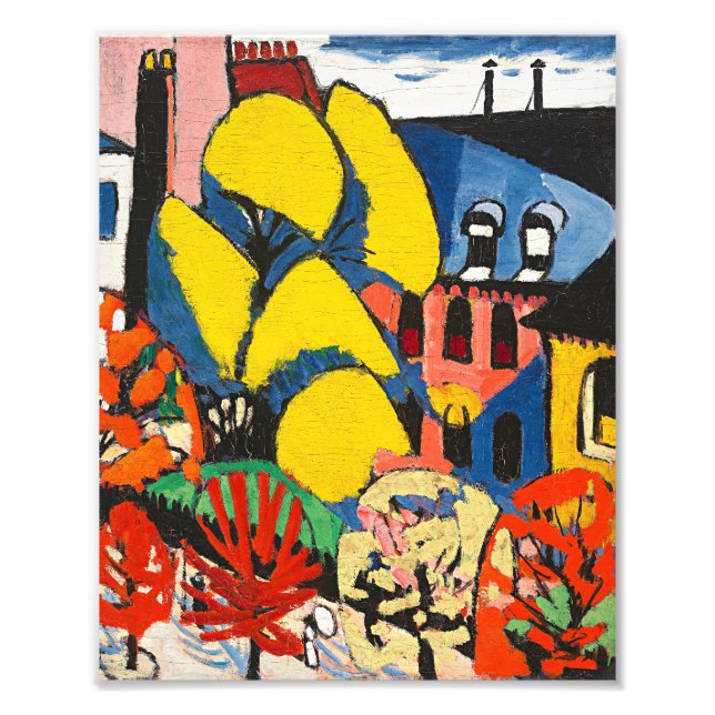 Sayen - Trees, colourful painting, Photo Print (Front)