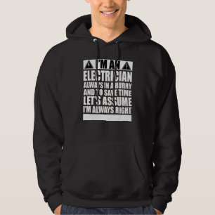 Saying Electricity Lineman Industrial Electrician Hoodie