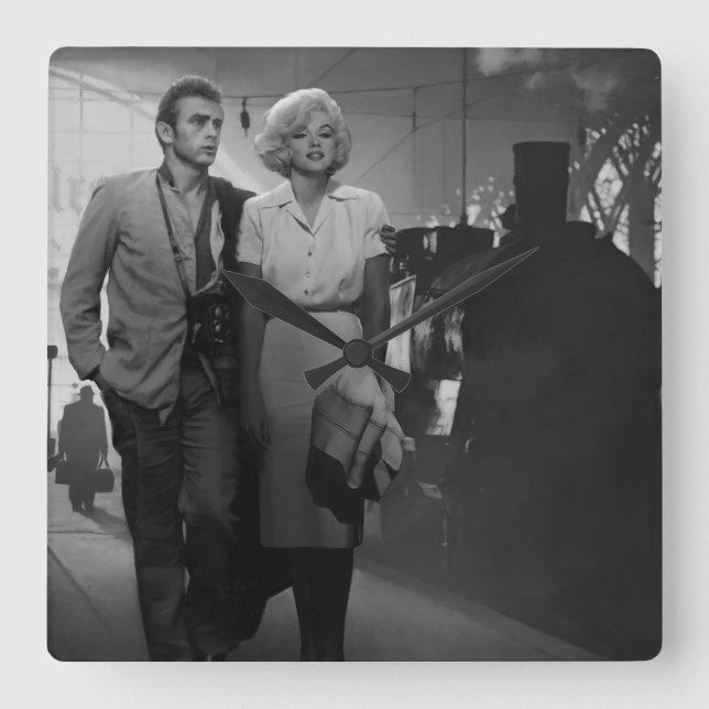 Saying Farewell Square Wall Clock (Front)