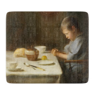 Saying Grace (Boy Praying at the Table) Cutting Board