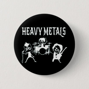 Saying Heavy Metals Rocks Chemistry Gift Button