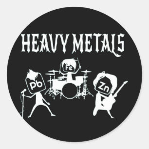 Saying Heavy Metals Rocks Chemistry Gift Classic Round Sticker