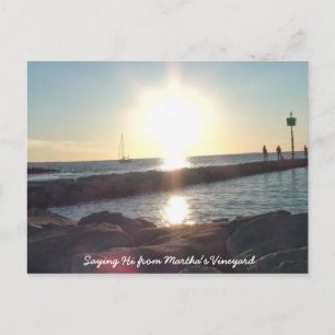Saying HI from Martha's Vineyard Beach Post Card