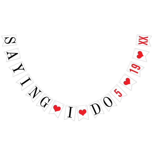 SAYING I DO: PERSONALIZED WEDDING DATE BUNTING  (All)