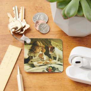 Saying Our Prayers, Suspense Charles Burton Barber Key Ring