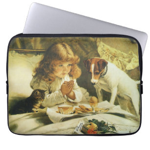 Saying Our Prayers, Suspense Charles Burton Barber Laptop Sleeve