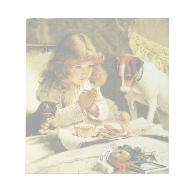 Saying Our Prayers, Suspense Charles Burton Barber Notepad (Front)