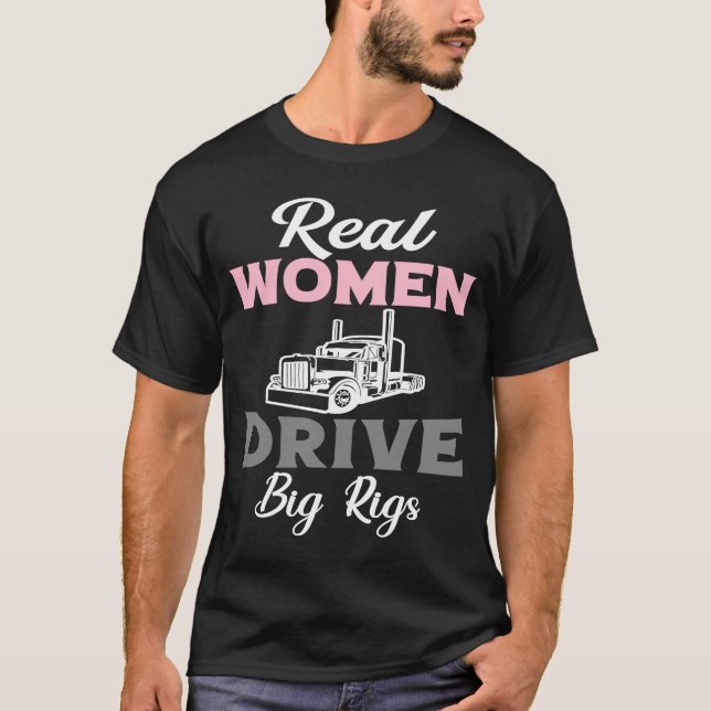 Saying Trucker Mum  Woman Semi Truck Driver Quote T-Shirt (Front)