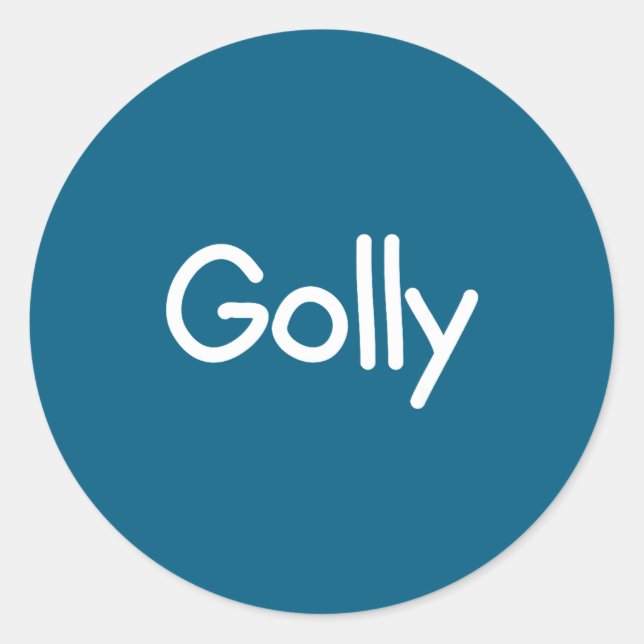 Sayings, Quotes And Cute One-liners, Golly Funny J Classic Round Sticker (Front)