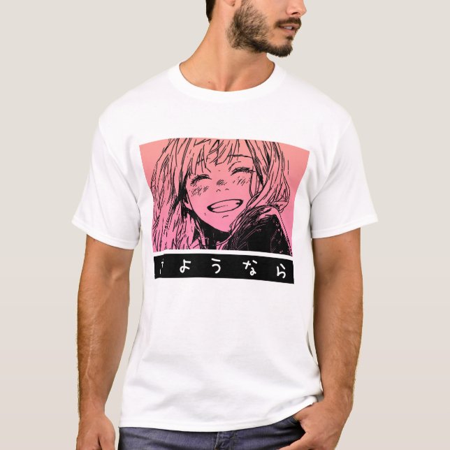 Sayonara Anime T-Shirt (Front)