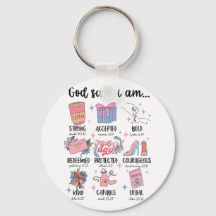 Says I Am Mothers Day Christian Motivation Mum Jes Key Ring