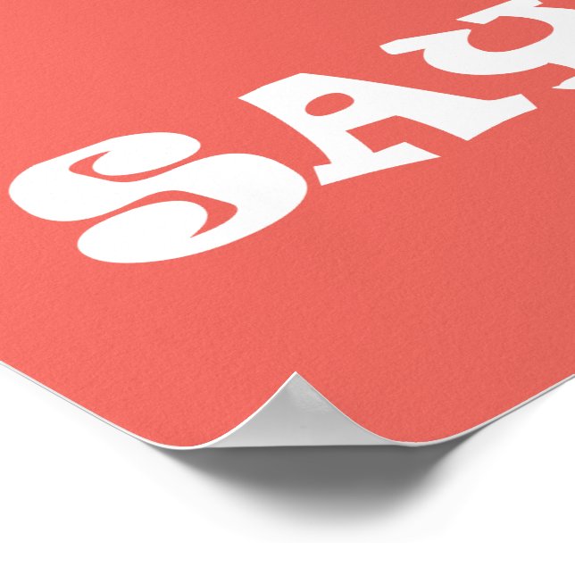 Says Who Funky A3 Poster (Corner)