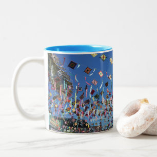 Sayulita - busy festive town in Mexico  Two-Tone C Coffee Mug