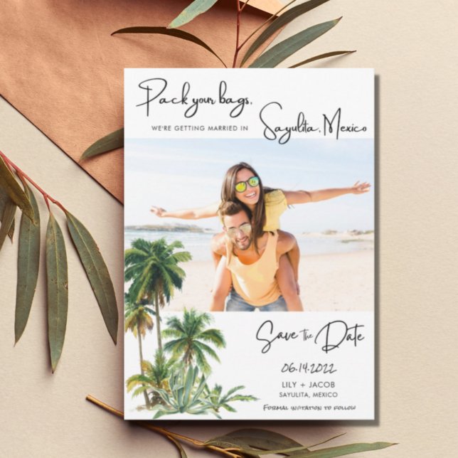 Sayulita, Mexico Beach Destination Photo Wedding Save The Date (Creator Uploaded)
