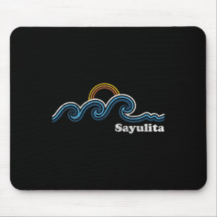 Sayulita Mexico Sufing Waves Sunset Beach Vintage Mouse Pad