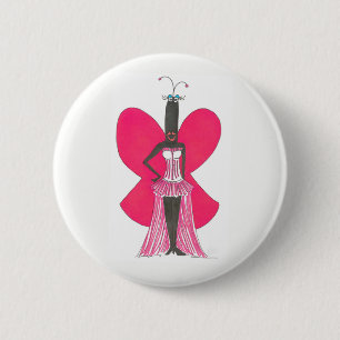 SBM Pseudo Celeb Pink Ruffle Fashion Pin