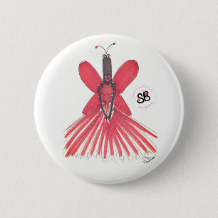 SBM Pseudo Celebrity Ball Gown Fashion Button Pin