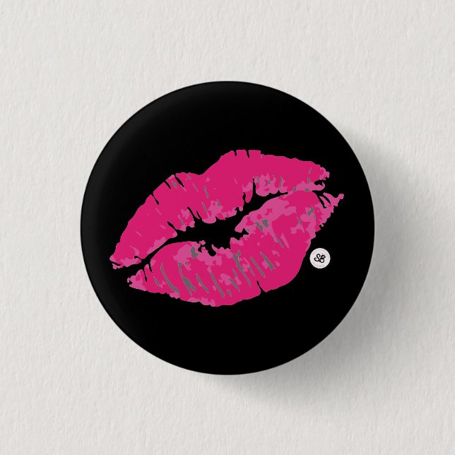SBM Signature Kiss Mini Button Pin (Front)