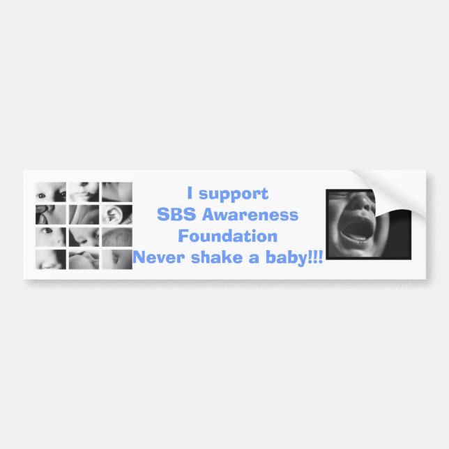 SBS Awareness Foundation bumper sticker (Front)