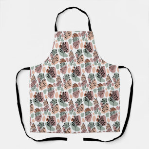 Sbstract leaves and organic shapes apron