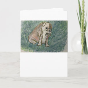 SBulldog  Dog Greeting Card