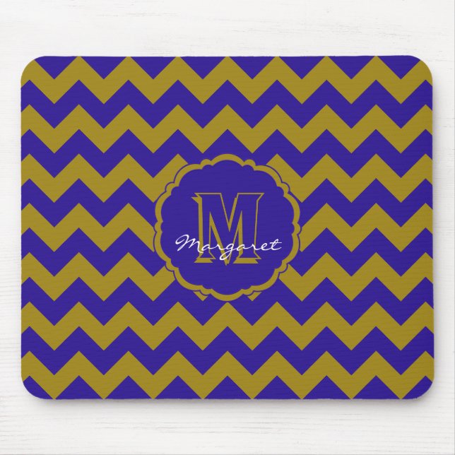 SC Chevron Mouse Pad-Blue and Gold Mouse Pad (Front)