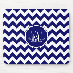 SC Chevron Mouse Pad-Blue and White Dark Pad