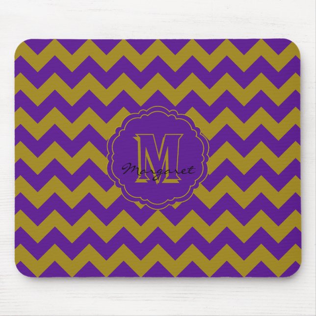 SC Chevron Mouse Pad-Purple and Gold Pad (Front)