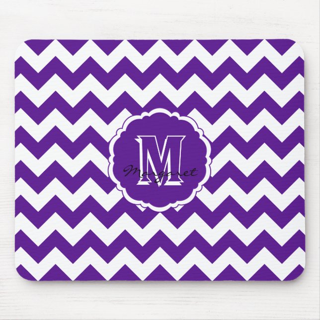 SC Chevron Mouse Pad-Purple and White Pad (Front)