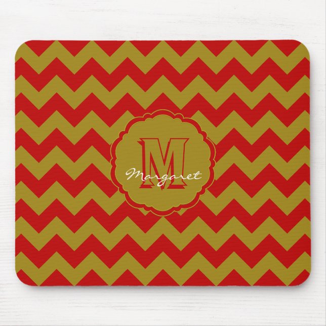 SC Chevron Mouse Pad-Red and Gold Mouse Pad (Front)