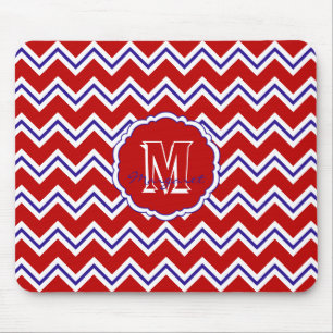SC Chevron Mouse Pad-Red,White and Blue Mouse Pad