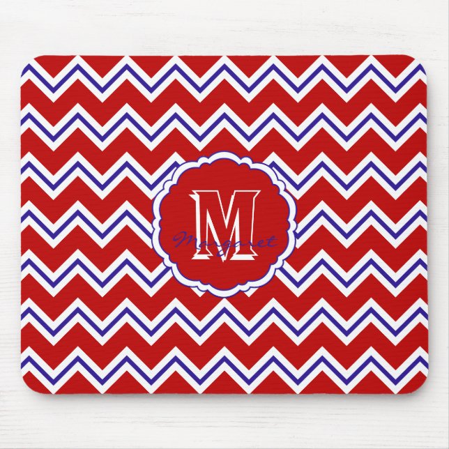 SC Chevron Mouse Pad-Red,White and Blue Pad (Front)