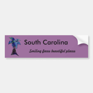SC palmetto smiling faces Bumper Sticker