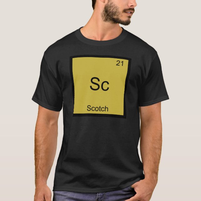 Sc - Scotch Funny Chemistry Element Symbol T-Shirt (Front)