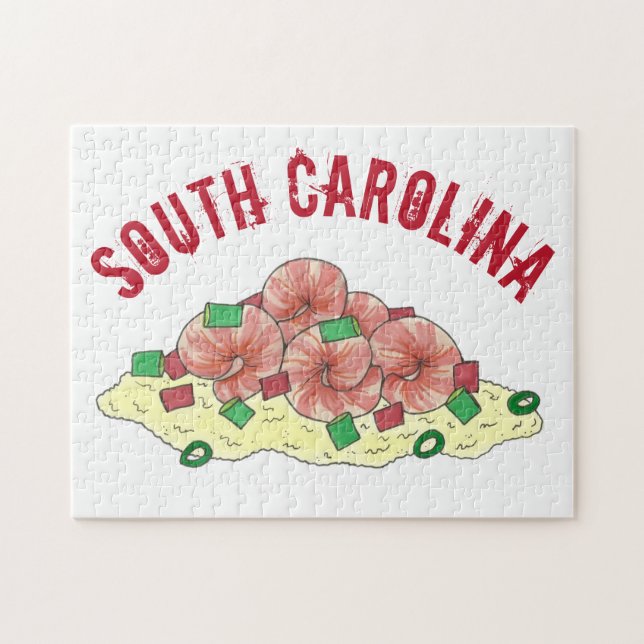 SC South Carolina Low Country Shrimp and Grits Jigsaw Puzzle (Horizontal)
