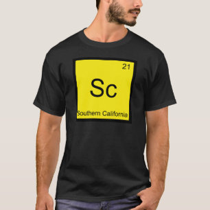 Sc - Southern California Funny Chemistry Element T T-Shirt