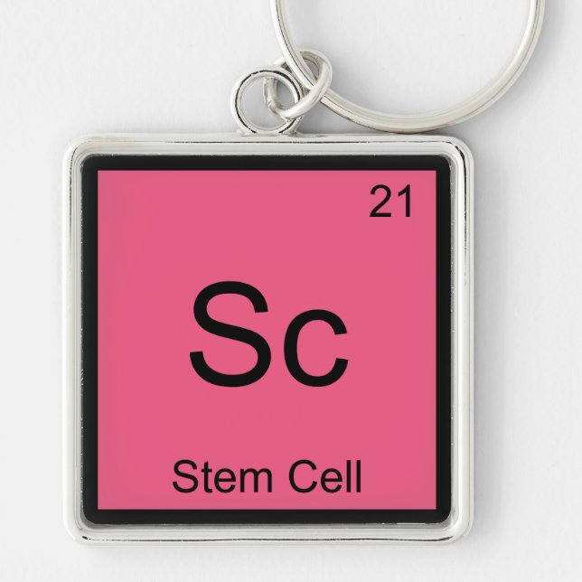 Sc - Stem Cell Funny Chemistry Element Symbol Tee Key Ring (Front)