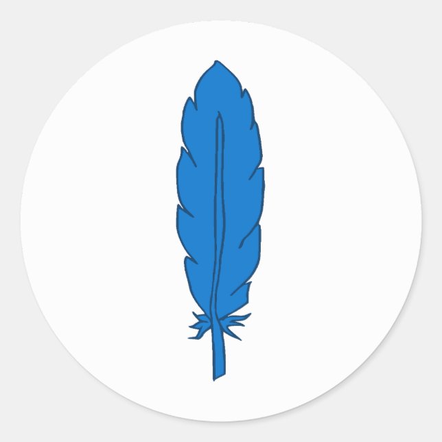 SCA Clan Blue Feather Classic Round Sticker (Front)