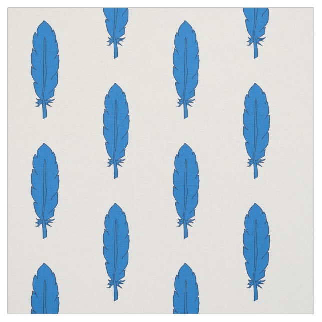 SCA Clan Blue Feather Fabric (Swatch)