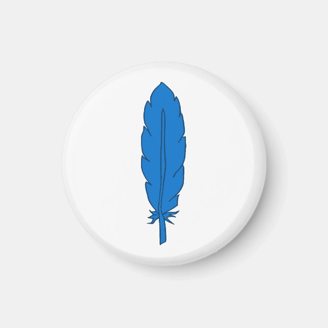 SCA Clan Blue Feather Magnet (Front)