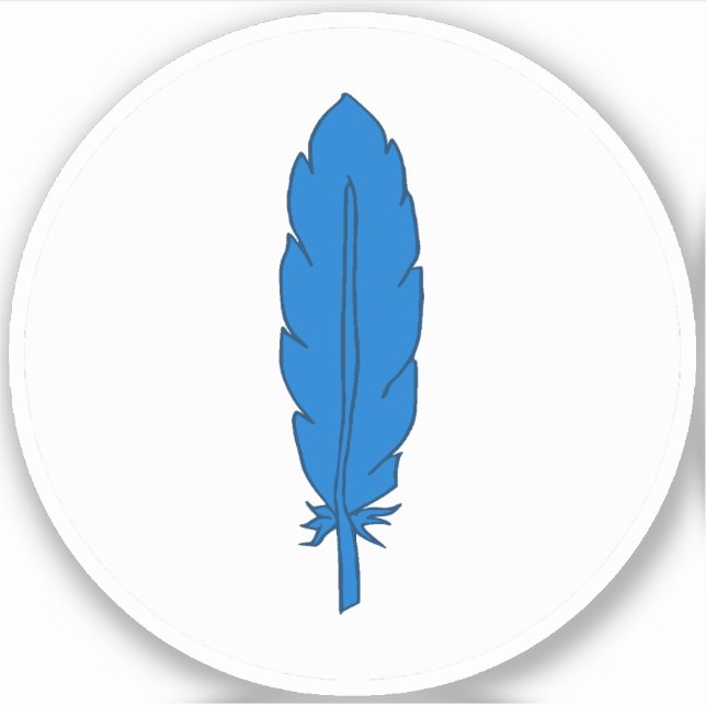 SCA Clan Blue Feather Vinyl Sticker (Front)