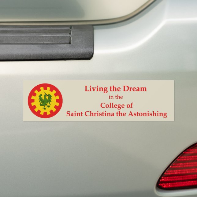 SCA College of Saint Christina Bumper Sticker (On Car)