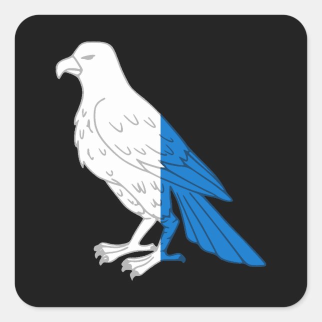 SCA Falcon's Keep Populace Badge Square Sticker (Front)