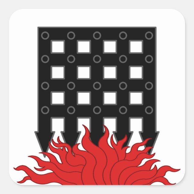 SCA Hellsgate Populace Badge Square Sticker (Front)