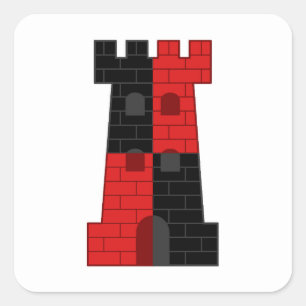 SCA Lonely Tower Populace Badge Square Sticker